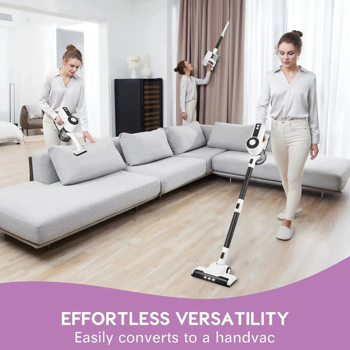 MOOSOO Lightweight Stick Vacuum Cleaner, L12
