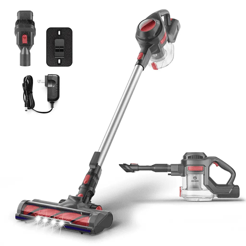 Stick Cordless Vacuum Light Vacuum XL618A Red MOOSOO
