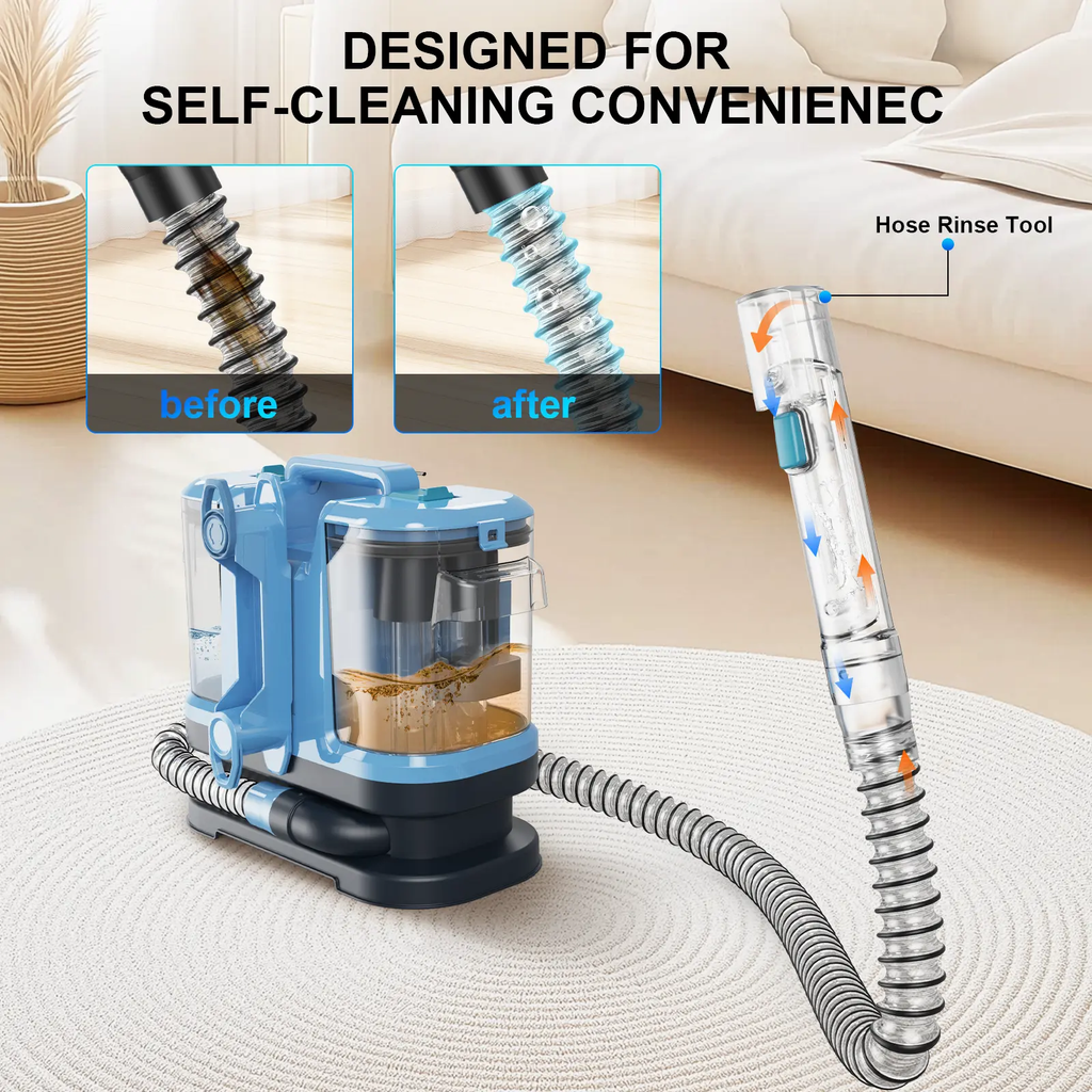 Carpet Cleaner Machine - Upholstery, Portable Spot and Stain Cleaner, Deep Cleaning for Pet Stain, Couch, Stair, Car Seat, Mattress and Carpet - WMT MOOSOO®