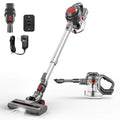 MOOSOO Cordless Stick Vacuum 20kPa for Carpet, Hard Floors and Pet Hair X6 new version,RED MOOSOO