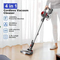 MOOSOO Cordless Stick Vacuum 20kPa for Carpet, Hard Floors and Pet Hair X6 new version,RED MOOSOO