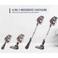 MOOSOO Cordless Stick Vacuum 20kPa for Carpet, Hard Floors and Pet Hair X6 new version,RED MOOSOO