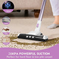 MOOSOO Cordless Vacuum Lightweight Stick Vacuum Cleaner for Carpet Hard Floor Pet Hair Home MOOSOO