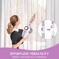 MOOSOO Cordless Vacuum Lightweight Stick Vacuum Cleaner for Carpet Hard Floor Pet Hair Home MOOSOO