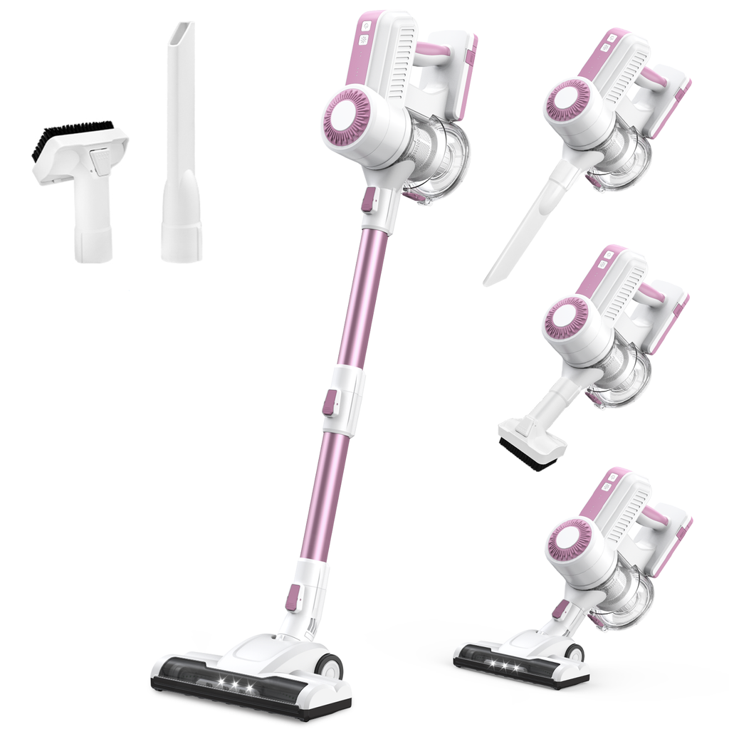 MOOSOO Cordless Vacuum Lightweight Stick Vacuum Cleaner for Carpet Hard Floor Pet Hair Home MOOSOO