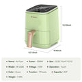 MOOSOO Green MA29 Mini Air Fryer with Screen and Time control function MOOSOO®