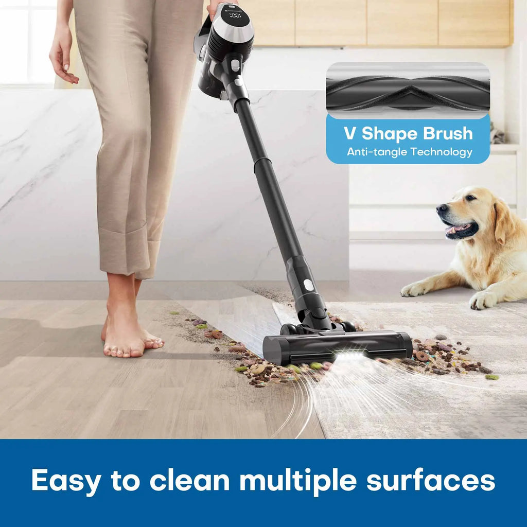 MOOSOO K17G/TC1 Pro Hardwood And Carpet Vacuum - Cordless Stick Rug Vacuum MOOSOO