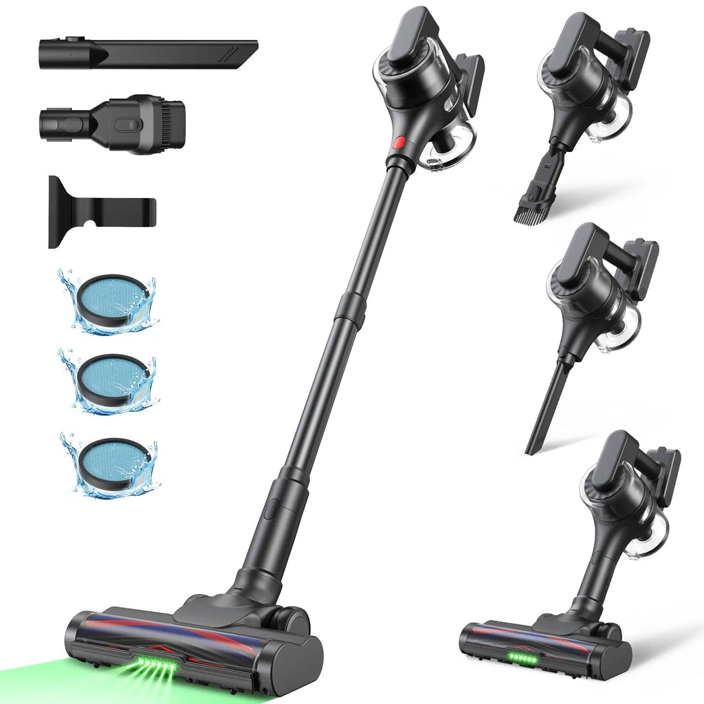 MOOSOO P5 Cordless Stick Vacuum Cleaner, Black MOOSOO®