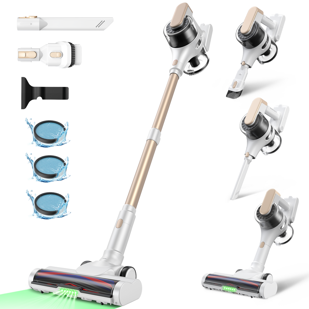 MOOSOO P5 Cordless Stick Vacuum Cleaner, White MOOSOO®