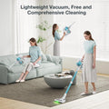 MOOSOO Stick Vacuum Cleaner, Lightweight Cordless Vacuum with 2600mAh Battery, Type-C Charging, 18kPa Powerful Suction, 40mins Runtime, for Hard Floor, Carpet, Pet Hair, New MOOSOO®