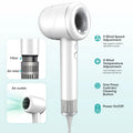 Moosoo High-Speed Low Noise hair dryer with Magnetic Nozzle White