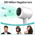 Moosoo High-Speed Low Noise hair dryer with Magnetic Nozzle White