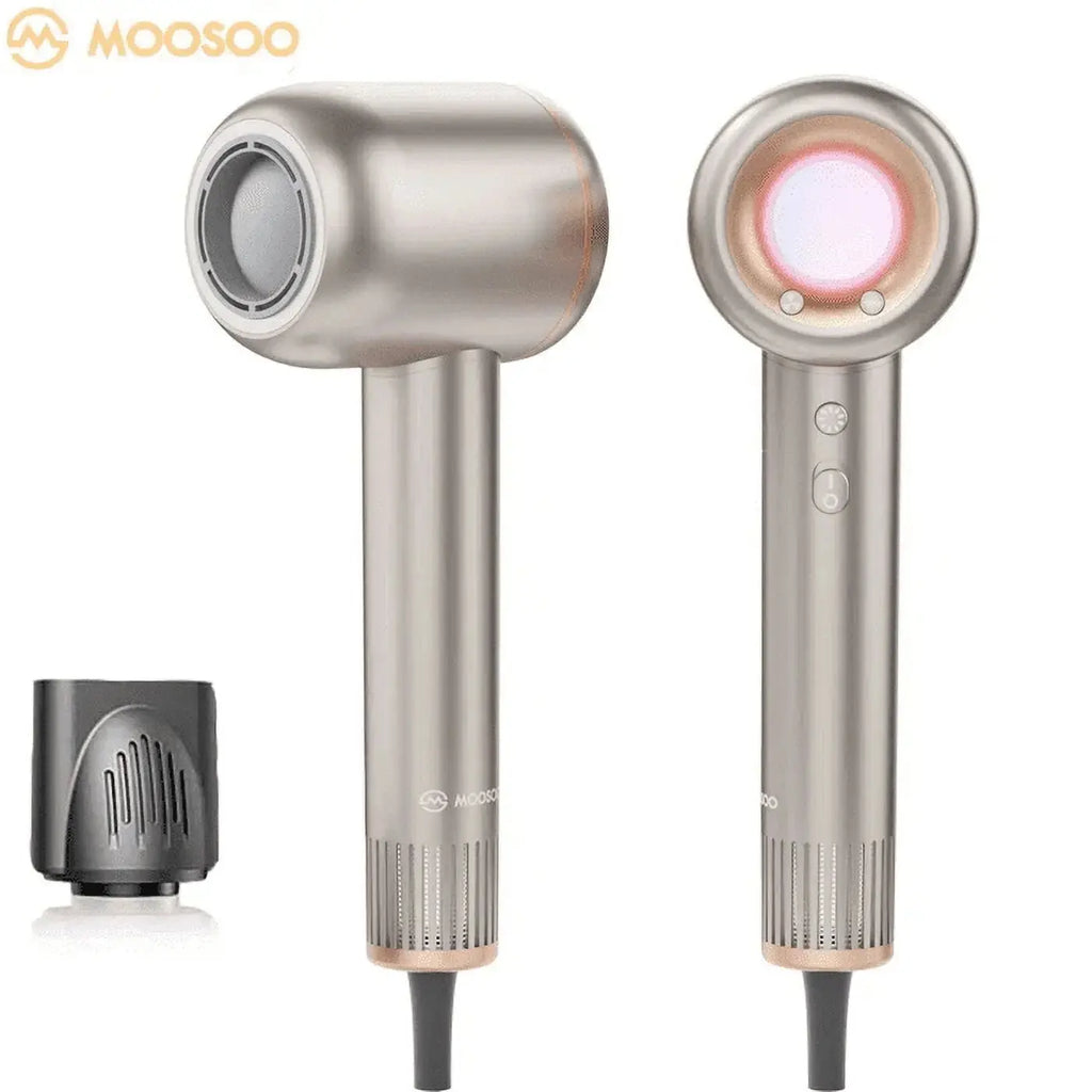 Moosoo High-Speed Low Noise hair dryer with Magnetic Nozzle Gold - WMT MOOSOO®
