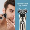 MOOSOO 8G Electric Shaver for Men - Waterproof Wet/Dry Razor with Clean Station & Pop-Up Trimmer