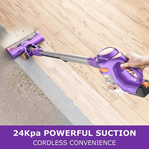 MOOSOO XL-618B X8 Cordless Hard Floor Vacuum - Purple Vacuum 24KPa
